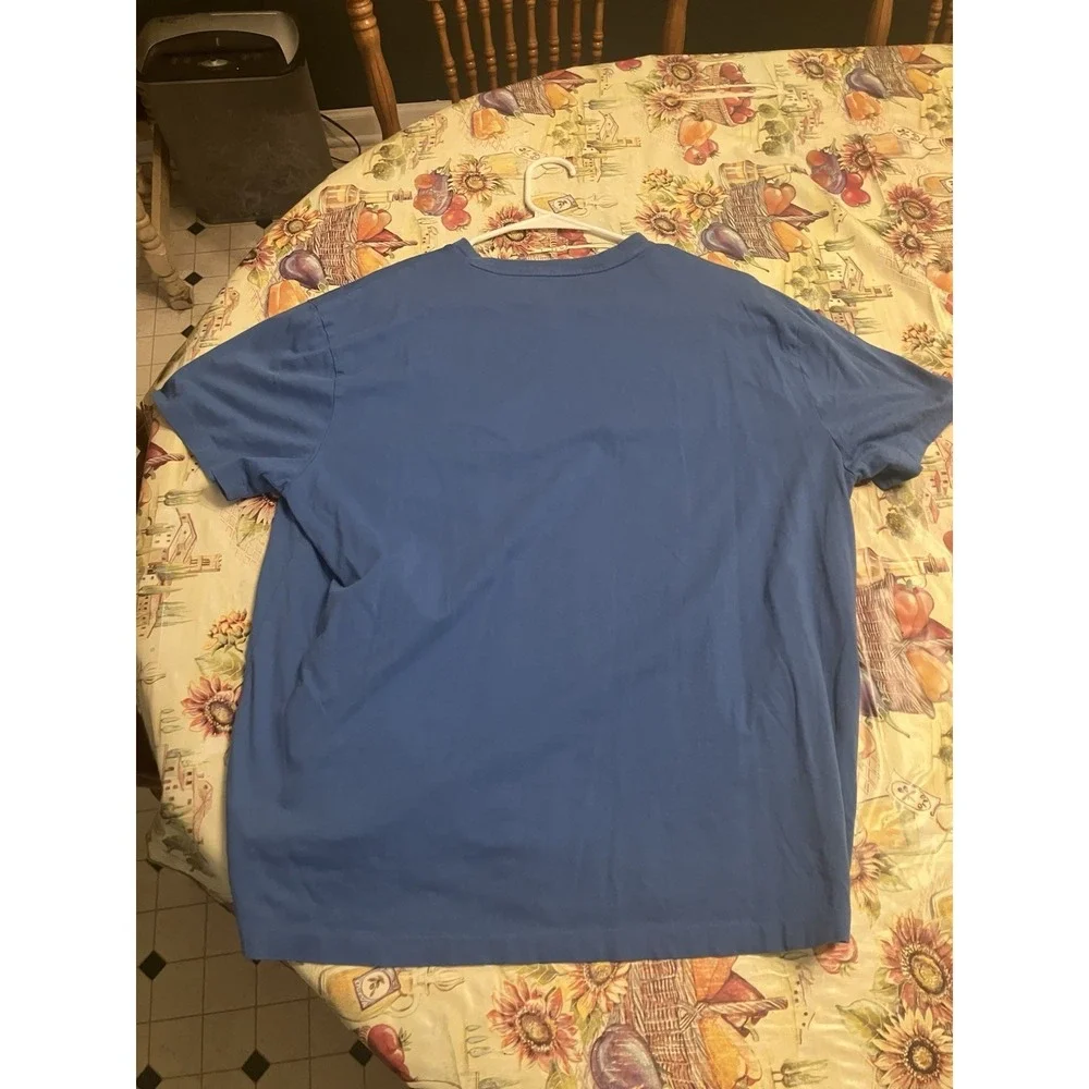 Polo Ralph Lauren Men's Blue Crew Neck Short Sleeve Logo Cotton Knit T-Shirt L